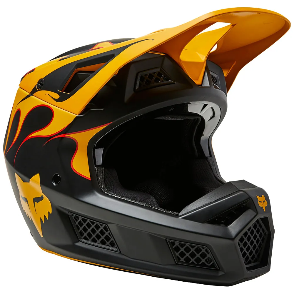 FOX V3 RS SUPR TRIK HELMET ECE [BLACK/YELLOW]