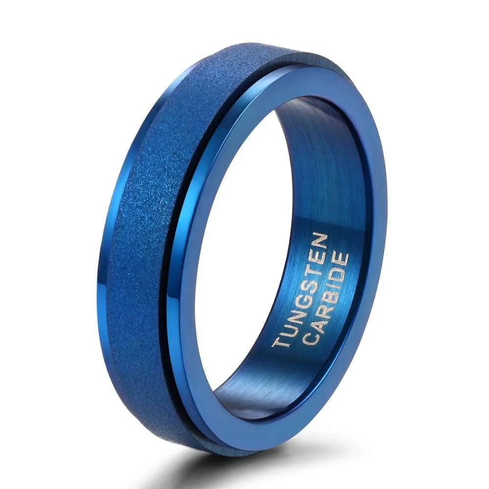 Frosted Men's Tungsten Carbide Wedding Band