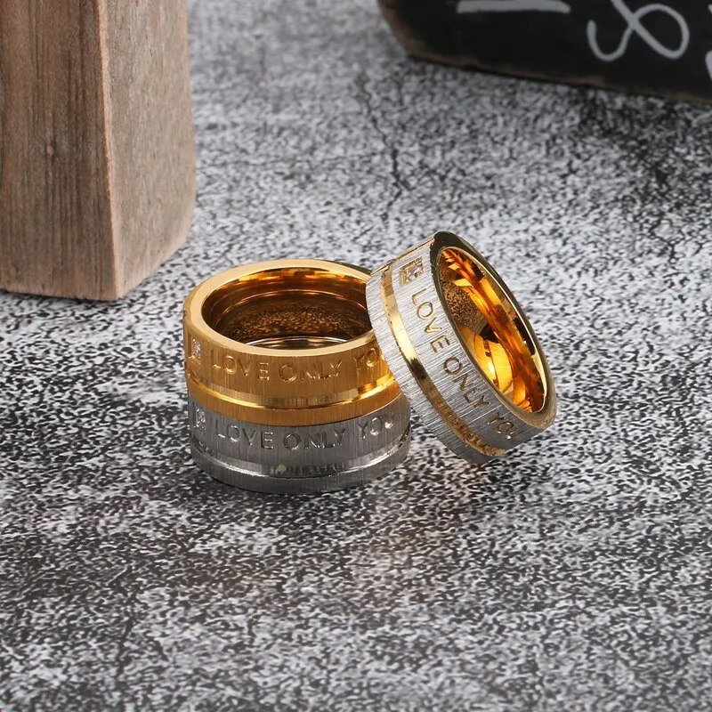 Gender Neutral Love Only You Gold Ring