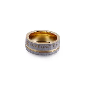 Gender Neutral Love Only You Gold Ring