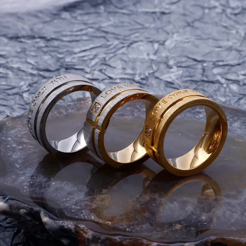Gender Neutral Love Only You Gold Ring