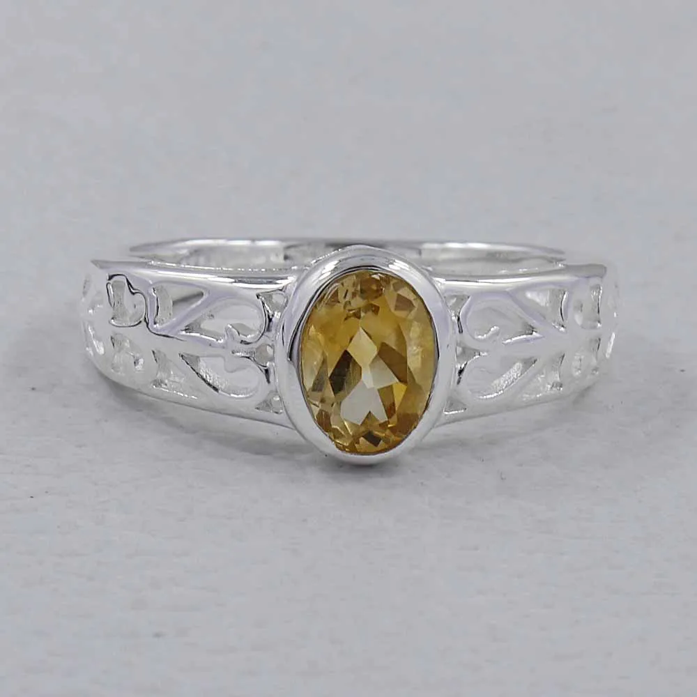 Genuine Emerald Silver Rings