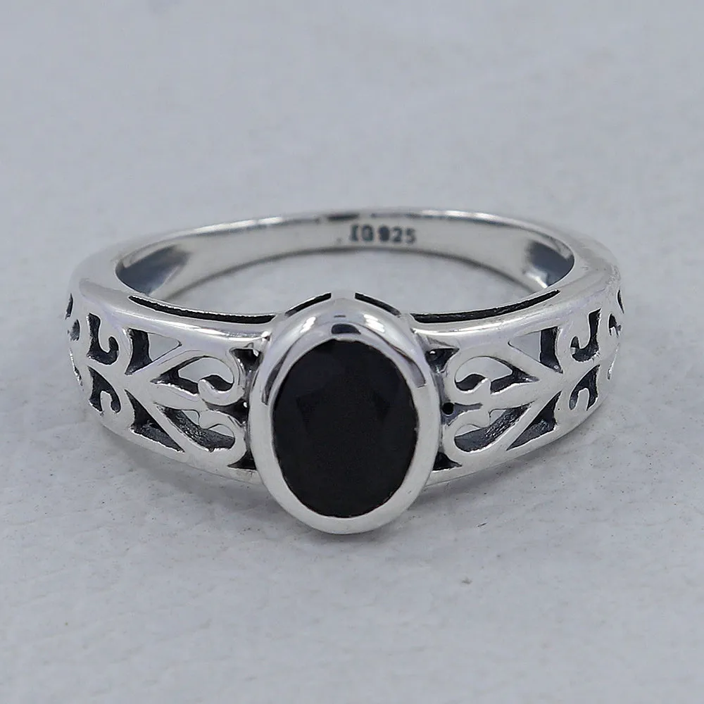 Genuine Emerald Silver Rings