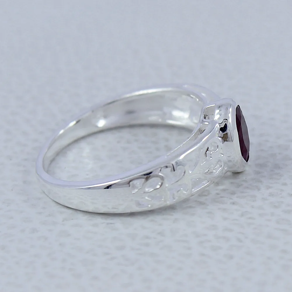 Genuine Emerald Silver Rings