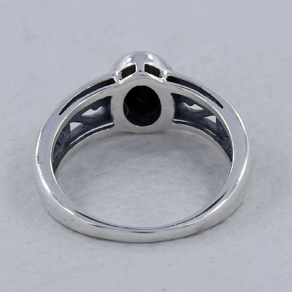 Genuine Emerald Silver Rings