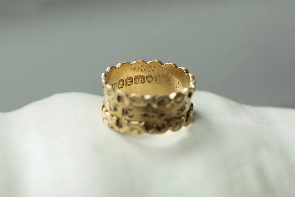 Georgian Black Enamel Mourning Ring
