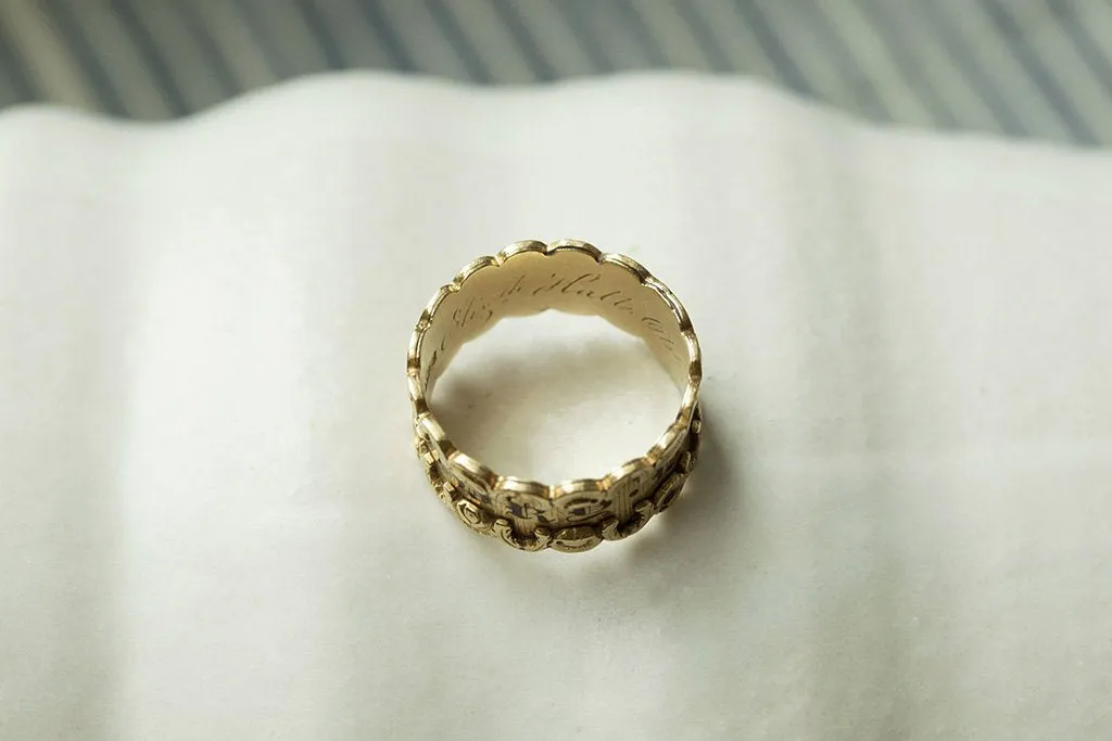 Georgian Black Enamel Mourning Ring