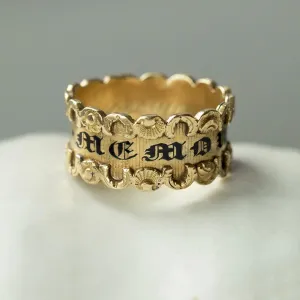Georgian Black Enamel Mourning Ring
