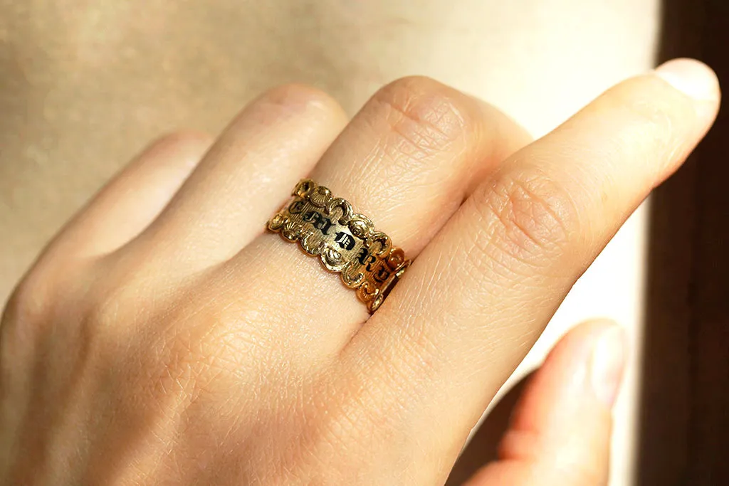 Georgian Black Enamel Mourning Ring