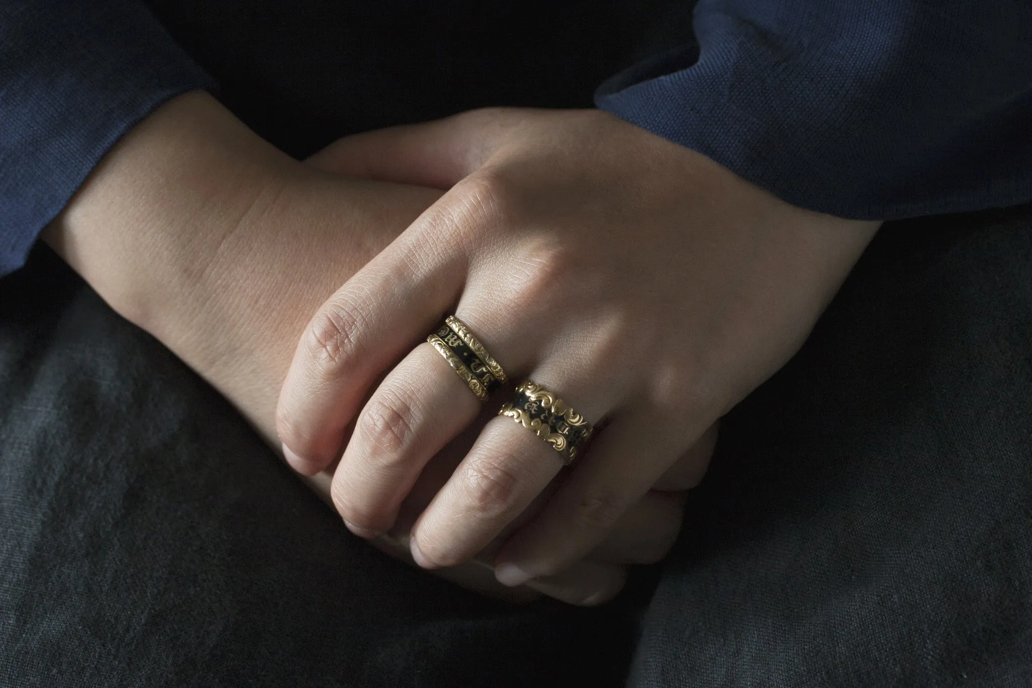 Georgian Enamel Memorial Ring