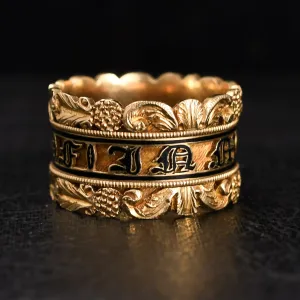 Georgian IN MEMORY OF Memorial Ring