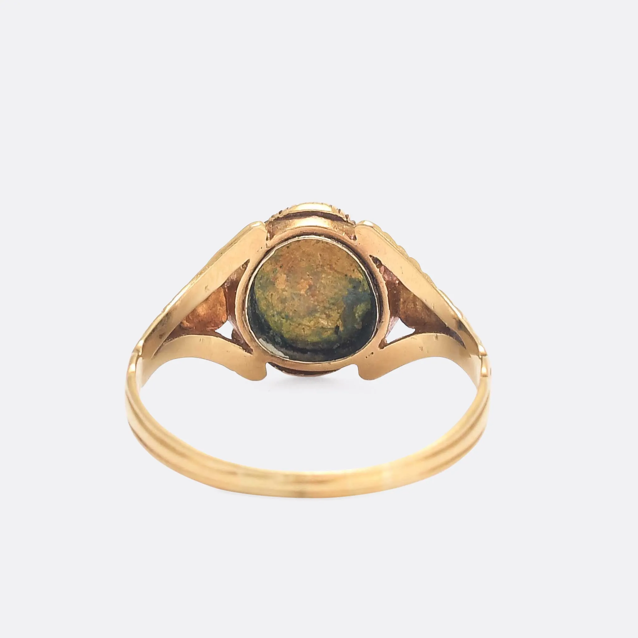 Georgian Pearl & Emerald Cluster Ring