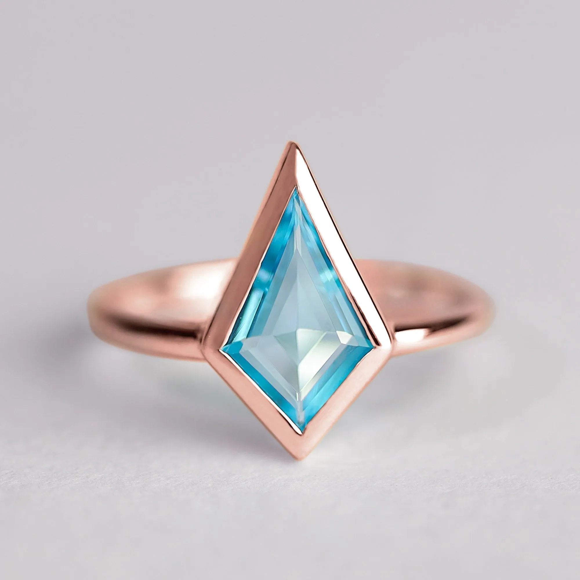 Glenn Swiss Blue Topaz Kite Ring