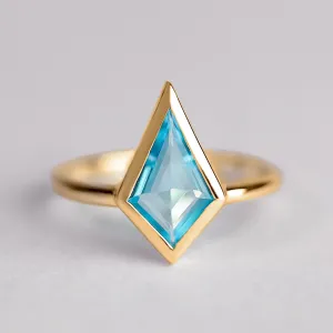Glenn Swiss Blue Topaz Kite Ring
