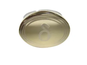 Gold Toned Etched Oval Greek Letter Delta Adjustable Size Fashion Ring