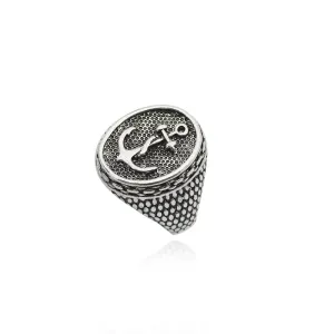 Gothic Anchor Ring Punk Vintage Men Hip Hop Ring Man's Fashion Jewelry Anillos Dropshipping