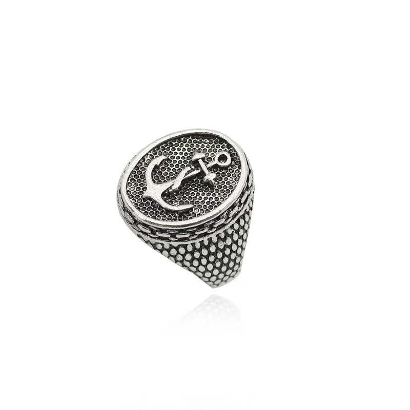 Gothic Anchor Ring Punk Vintage Men Hip Hop Ring Man's Fashion Jewelry Anillos Dropshipping