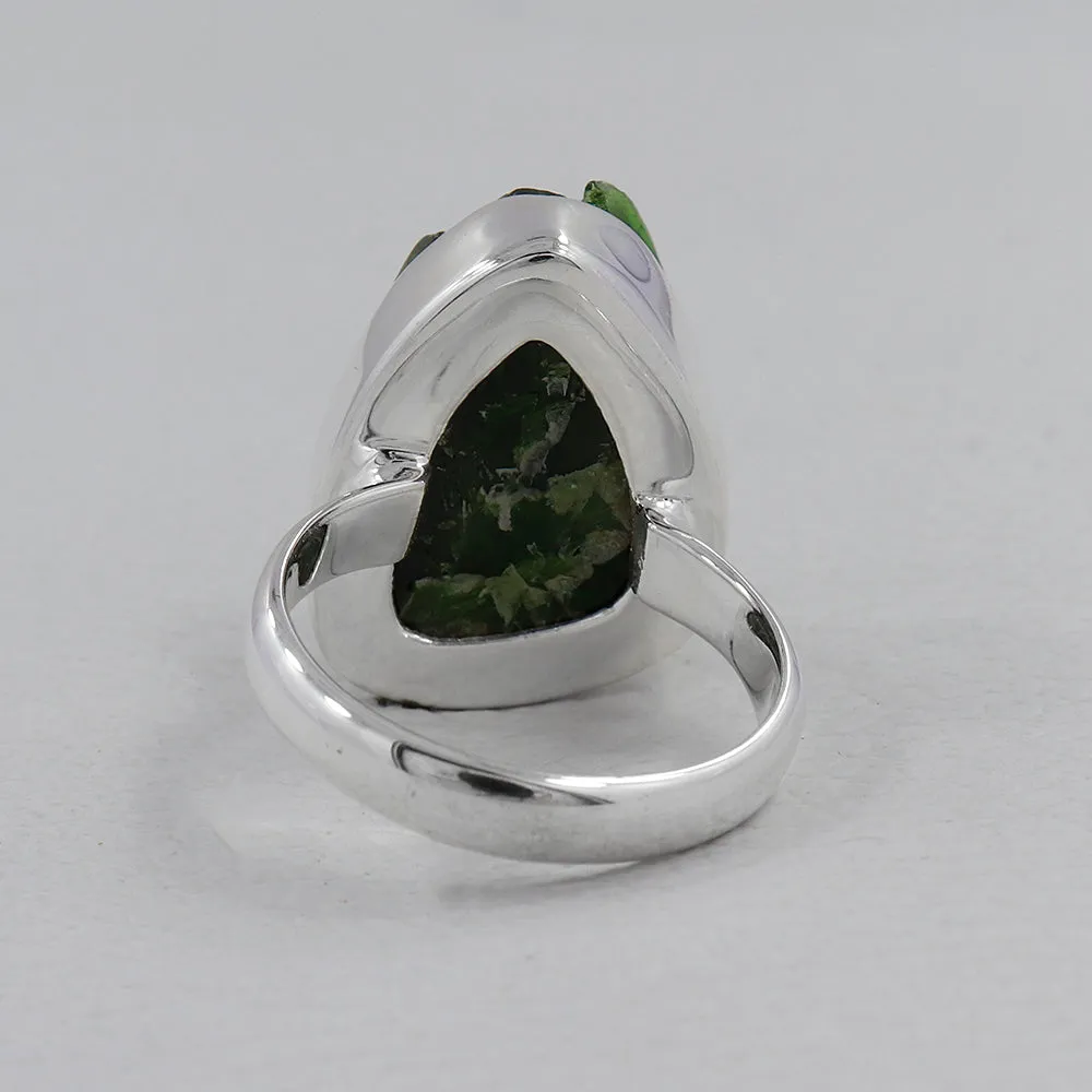 Green Exclusive 925 Silver Natural Rings