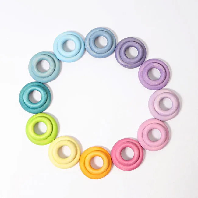 Grimm's Building Rings Pastel 24pc