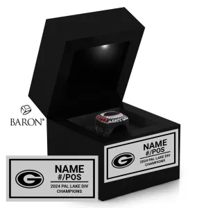 Gunn High School Football 2024 Championship Black LED Ring Box