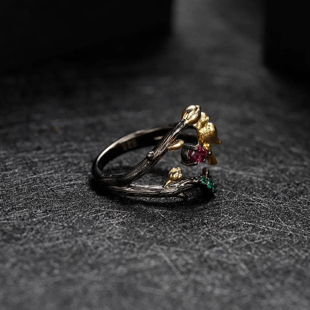 Handmade Adjustable Rhodolite Garnet Rings
