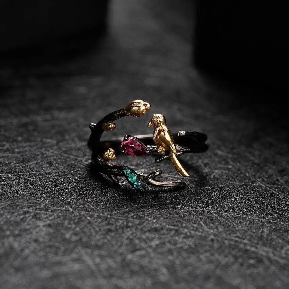Handmade Adjustable Rhodolite Garnet Rings