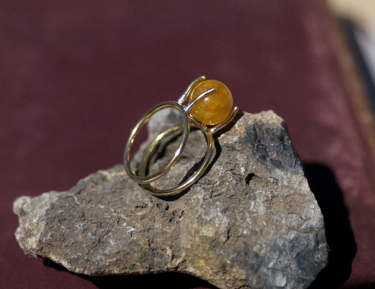 Handmade Soldered Brass Ring with Prongs For Stones or Whatever size-Variety