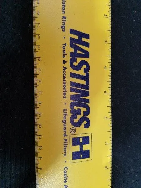 Hastings Piston Rings 12" Ruler