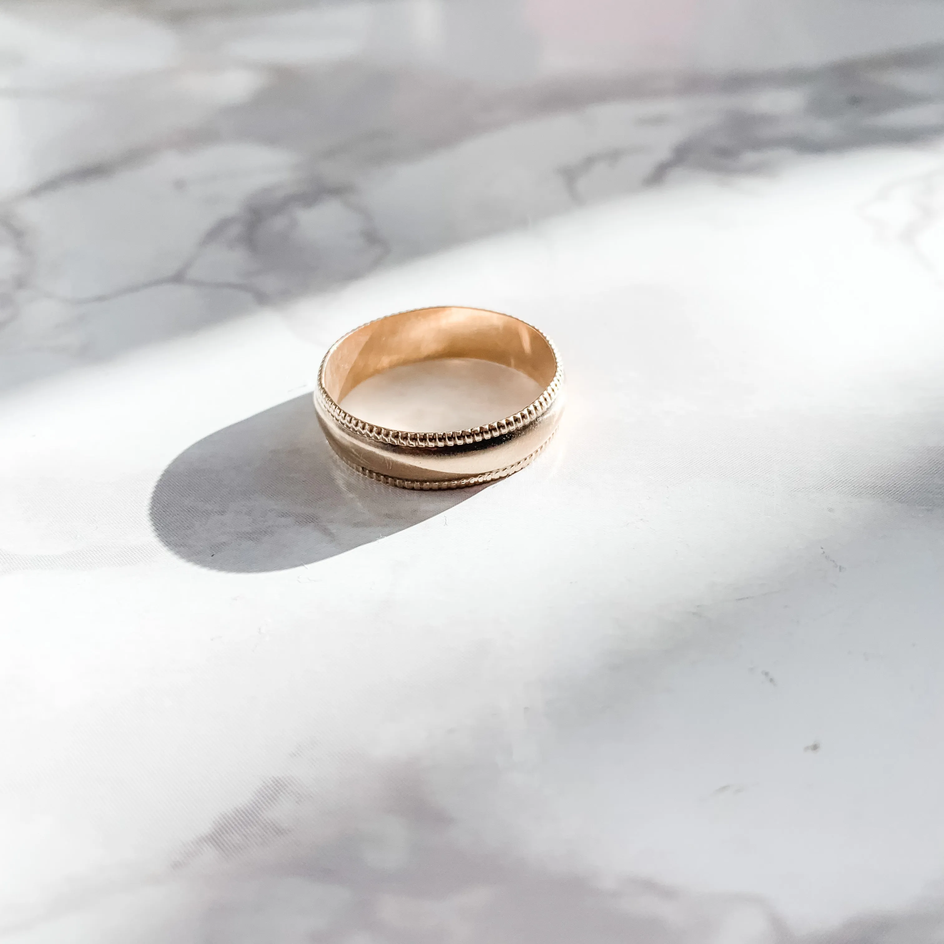 Heirloom Wide Gold Band
