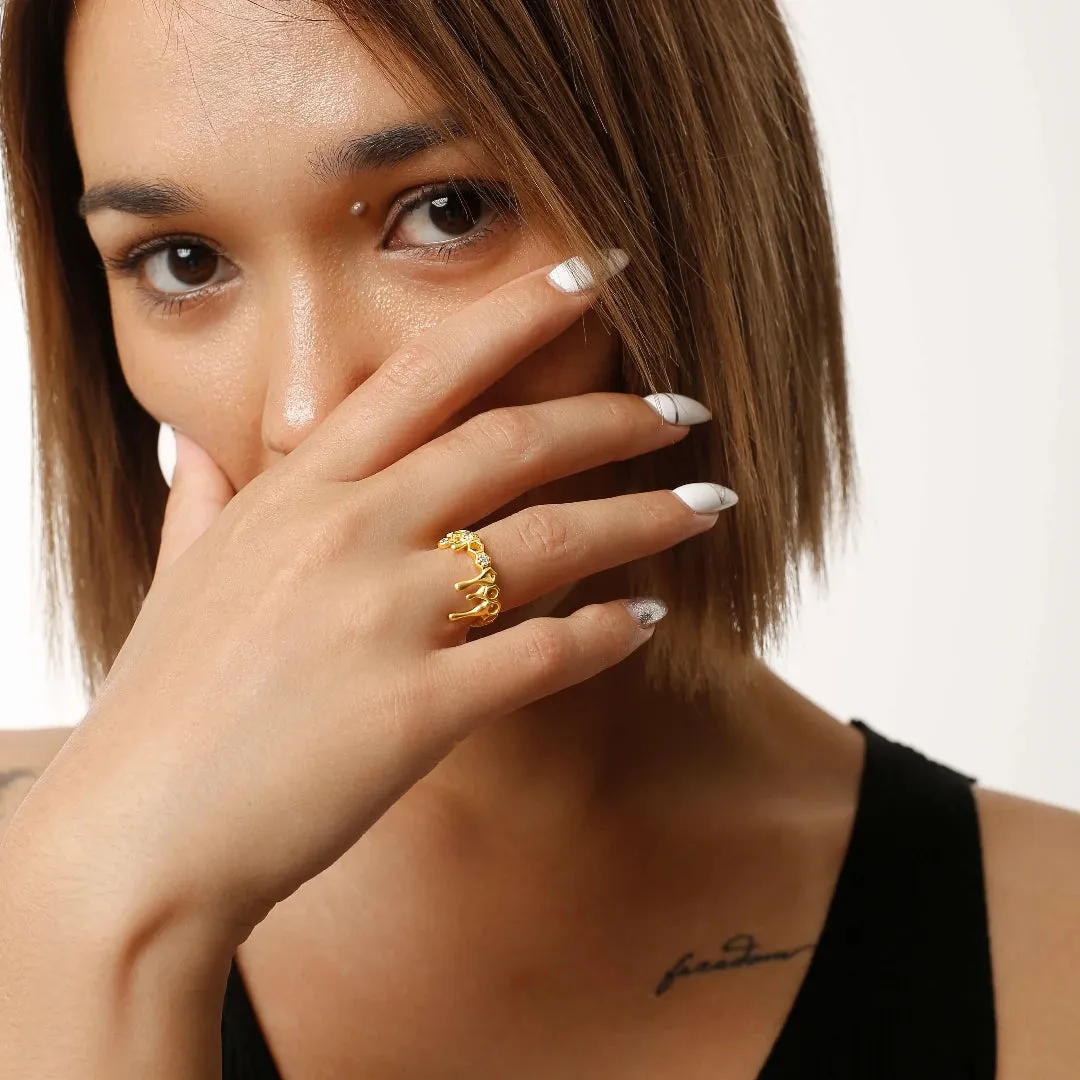 Honeycomb With Dripping Honey Ring Life With MaK’s Honeycomb Bee Kind Jewelry Collection