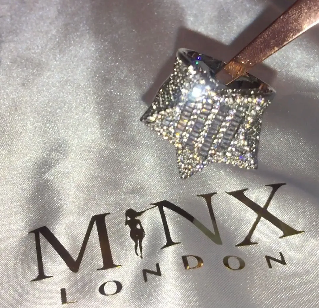 Iced out ring | Star Ring | Diamond Star Ring | Star Shaped ring | Star Rings | Iced Out Star Ring | Big ring, Fashion Ring, Pinky Ring, UK
