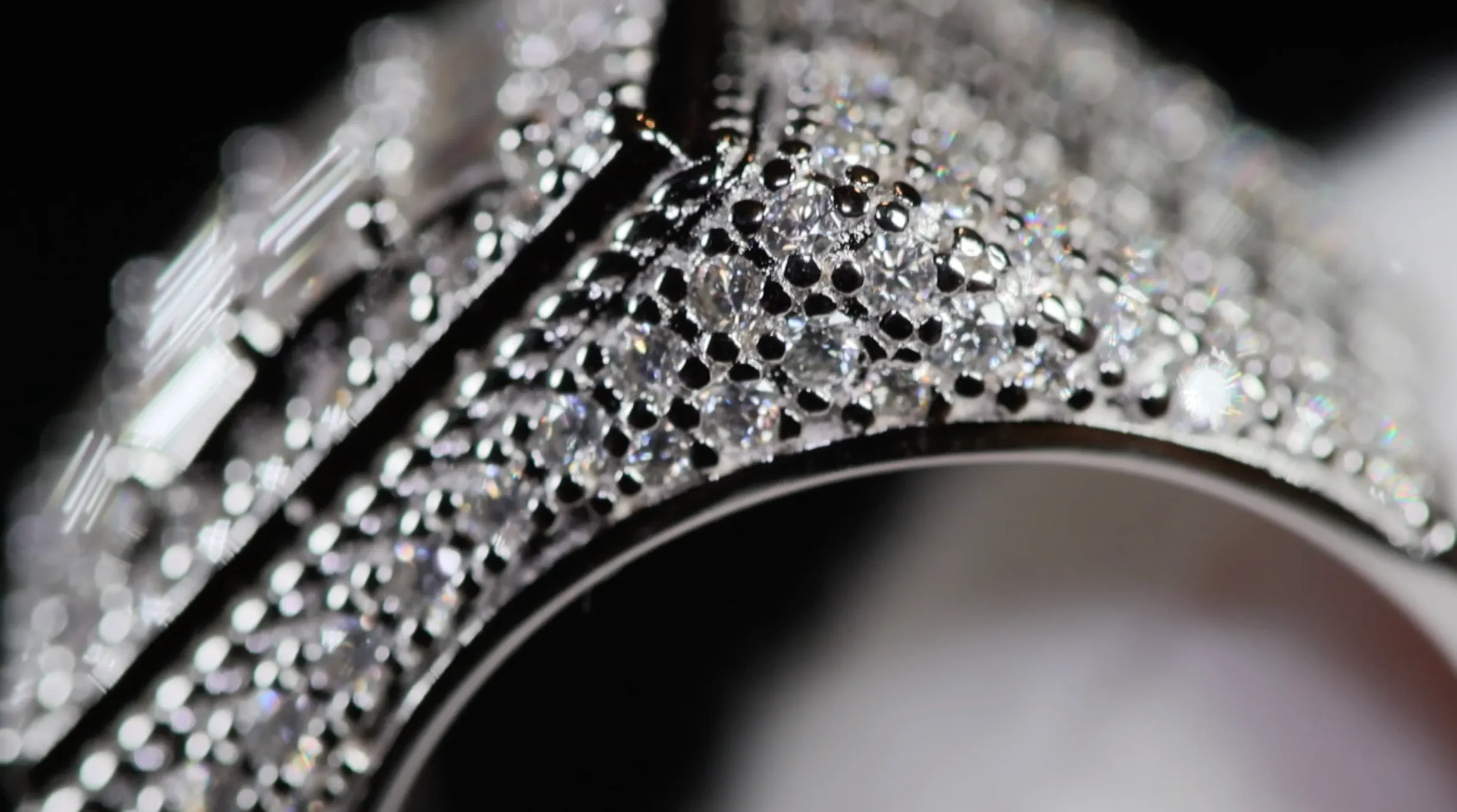 Iced Out Rings | VVS1 Moissanite Iced Rings | Mens Moissanite Baguette Rings
