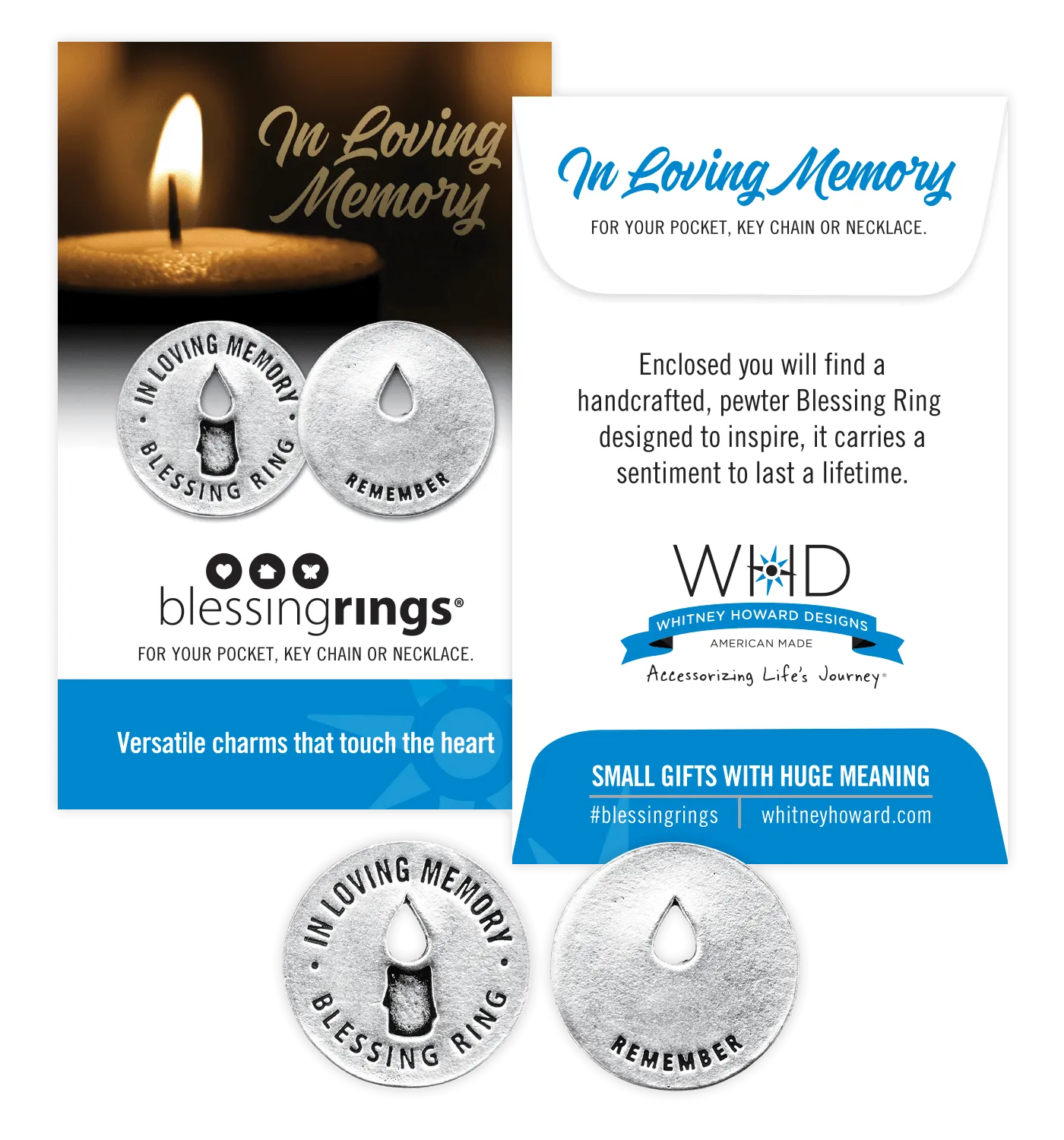 In Loving Memory Blessing Ring Charm