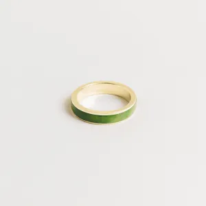 Inlay Band Ring in Jade, 5mm - Size 8.75