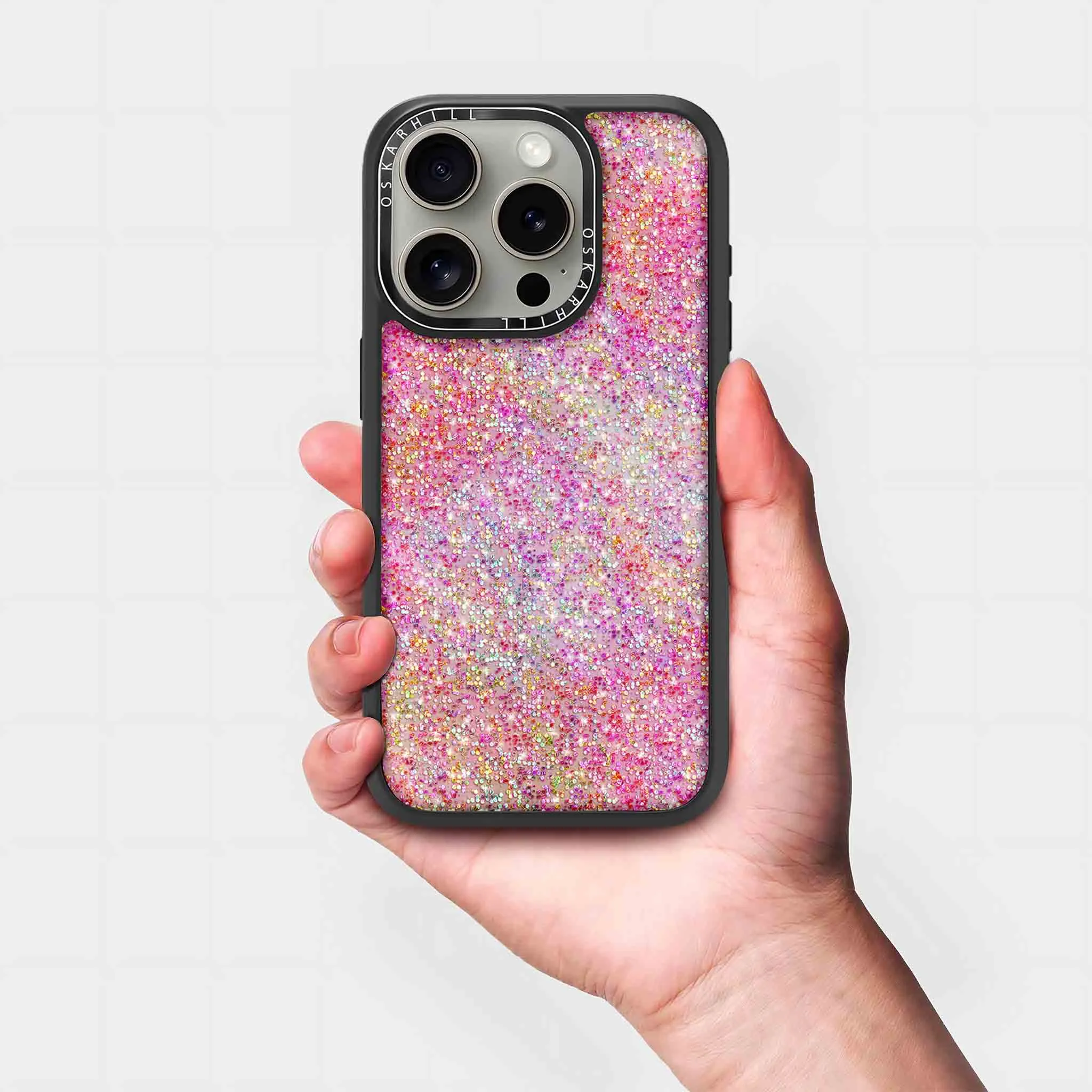 iPhone 16 Pro Max Case Elite — Pink Glitter