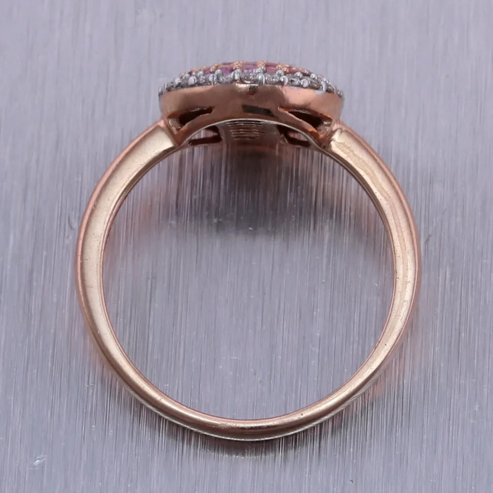 Kallati 14k Rose Gold "Heirloom" 0.50ctw Pink Sapphire & Diamond Ring