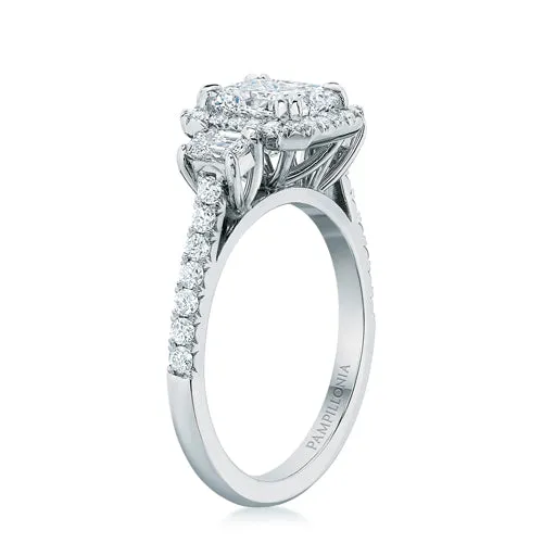 Kate Radiant Cut Diamond Three Stone Ring