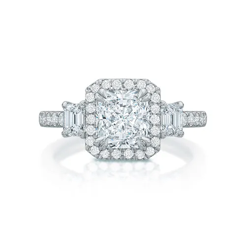 Kate Radiant Cut Diamond Three Stone Ring