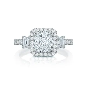 Kate Radiant Cut Diamond Three Stone Ring