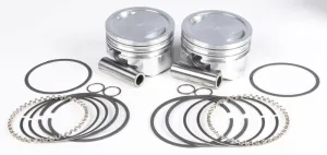 KB Performance KB272.005 Cast Piston Kit (1200cc Conversion, Dish Top) - .005in. Oversize to 3.503in., 10:1 Compression