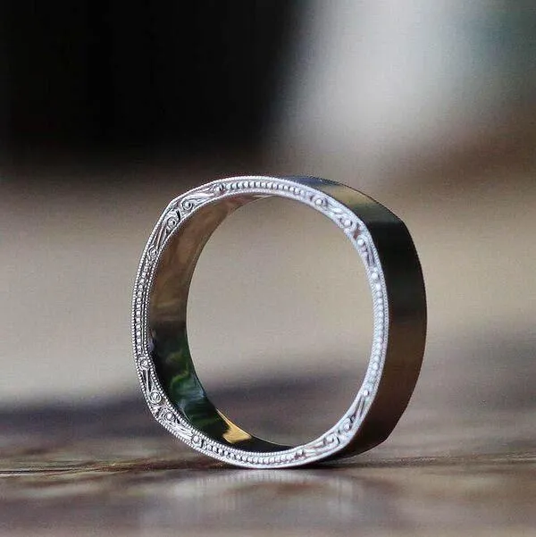 Kirk Kara "Artin" Scroll Work Wedding Band