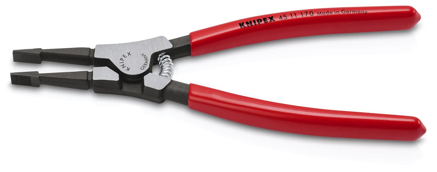 KNIPEX Special Retaining Ring Pliers 170mm for Retaining Rings on Shafts Circlip Plier Plastic Coated Handles 3.6mm 45 11 170