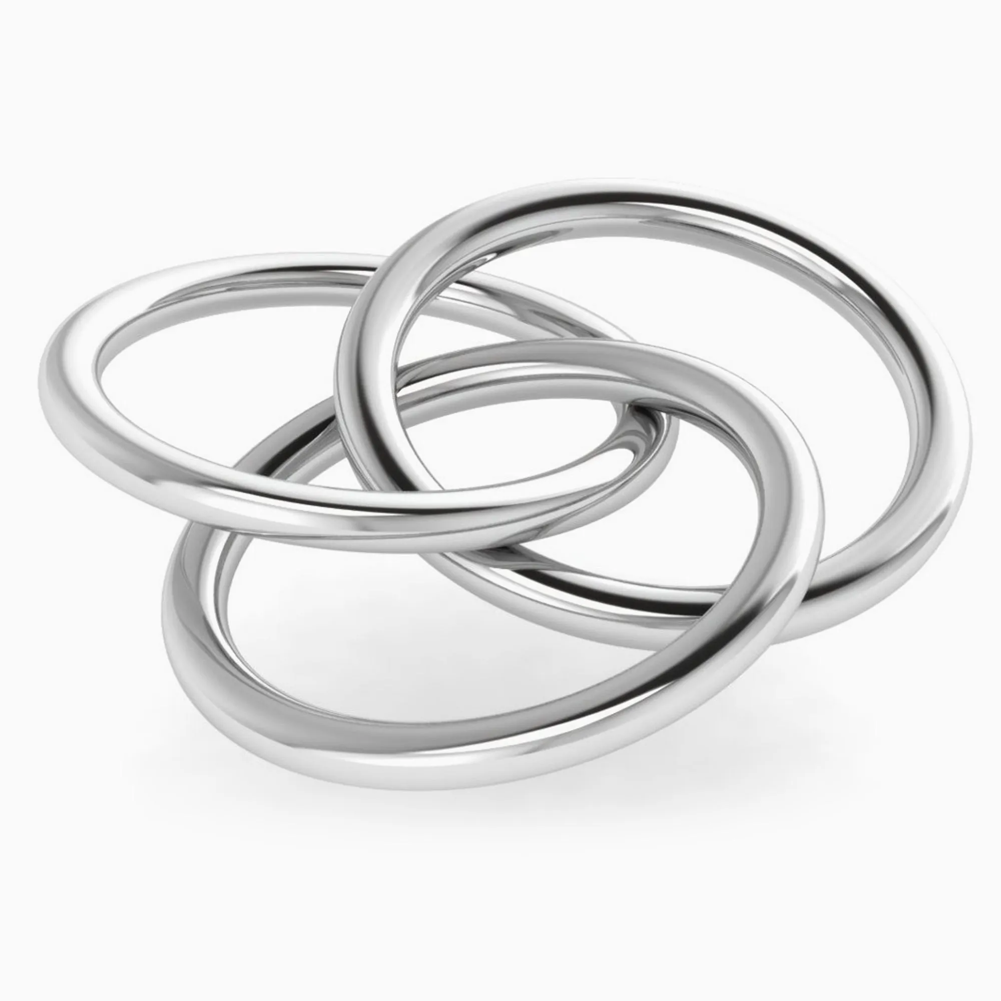 Krysaliis Silver Plated Baby Rattle - 3 Ring