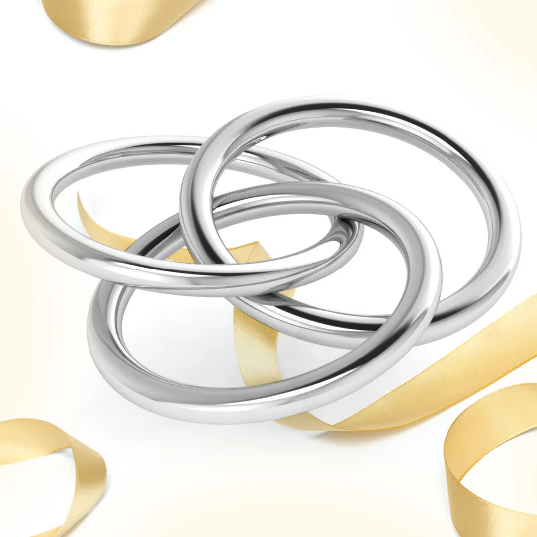Krysaliis Silver Plated Baby Rattle - 3 Ring