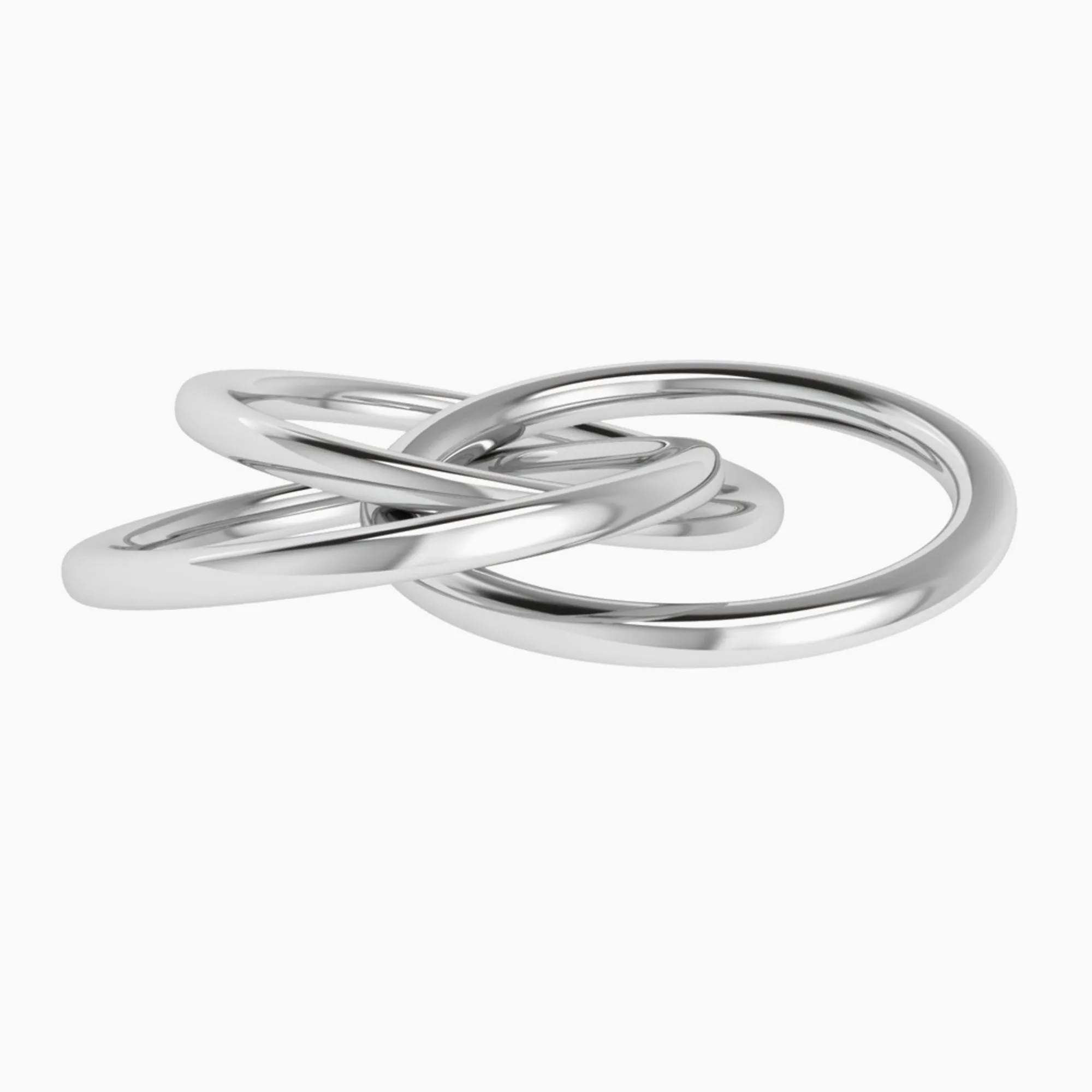 Krysaliis Silver Plated Baby Rattle - 3 Ring