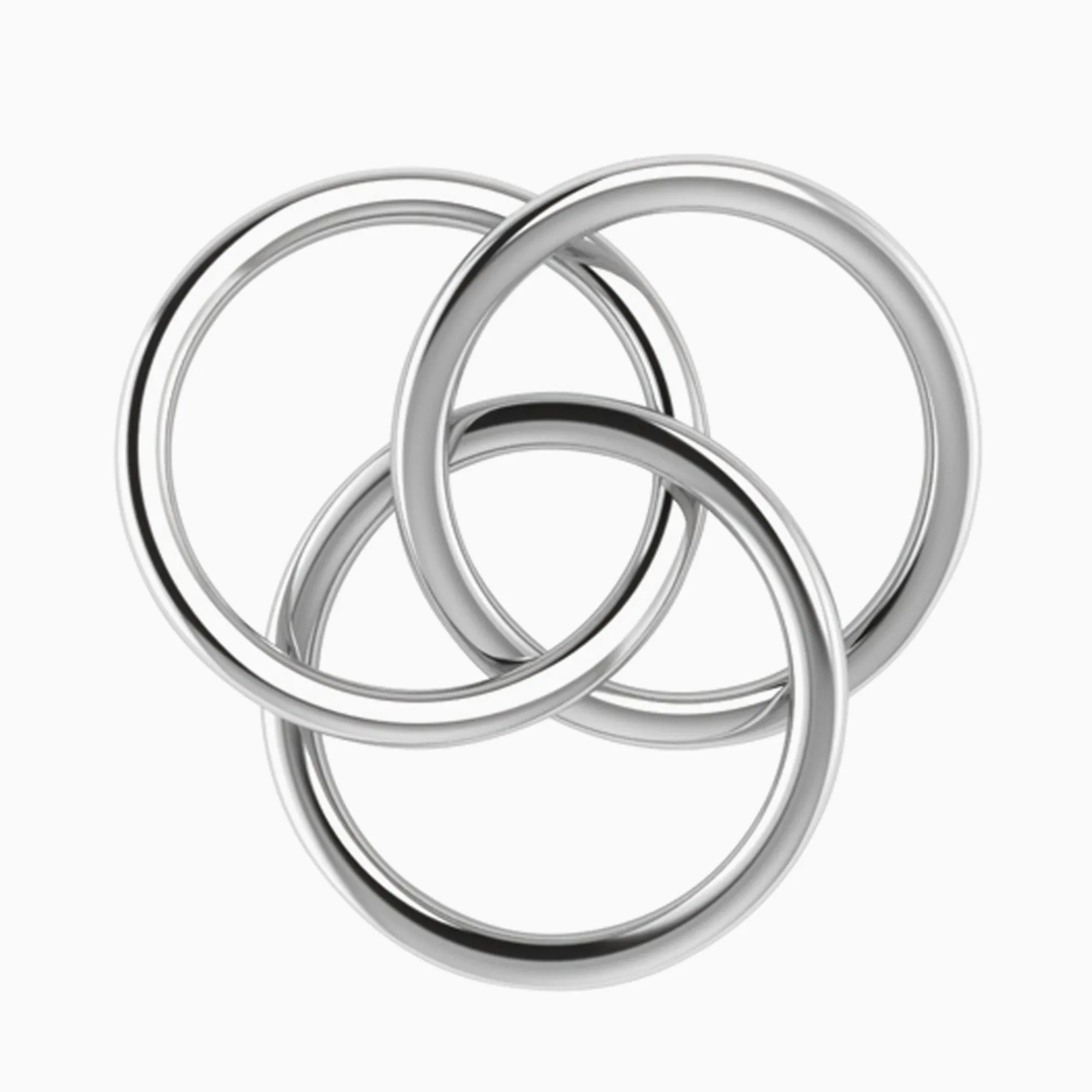 Krysaliis Silver Plated Baby Rattle - 3 Ring
