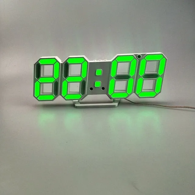 LED Digital Wall Clock Alarm Date Temperature Automatic Backlight