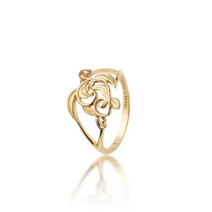 Living Heirloom Honu Ring in Gold - 16mm