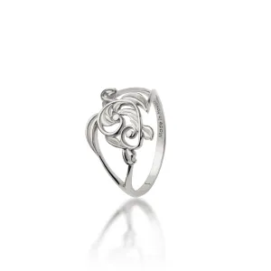 Living Heirloom Honu Ring White Gold - 16mm