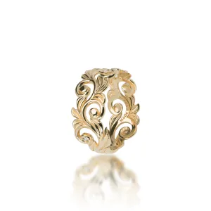 Living Heirloom Ring in Gold with Diamonds - 10mm